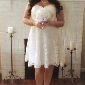 White Lace Corset Special Occasion Dress Wedding